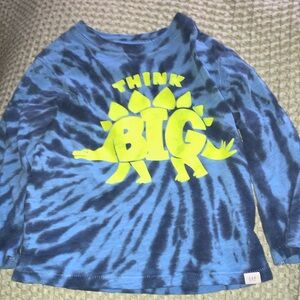 GAP Kids Blue Tie-Dye Dinosaur Shirt
